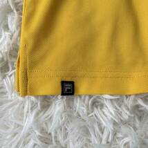 FILA GOLF ゴルフウェア ポロシャツ ハーフジップ LLサイズ 黄色 吸水速乾_画像6