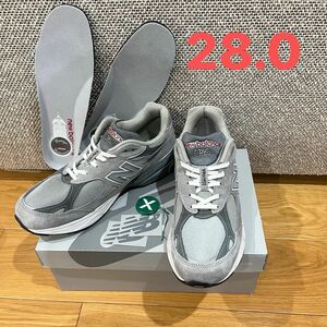 M990GY3 new balance 28.0cm 純正未使用インソール付