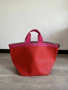  Herve Chapelier 725GP paprika pink ryuks boat shape tote bag 