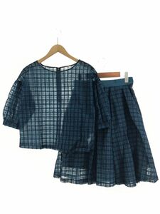 Lois CRAYON ロイスクレヨン ブラウス スカート セットアップ sizeM/ブルー ■◆ ☆ eac9 レディース