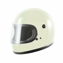 ヘルメット フルフェイス ホワイト ビンテージ レトロ 族ヘル 新品 SG・PSCマーク取得 全排気量対応 バイクパーツセンター_画像1