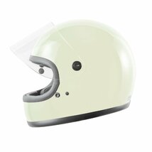 ヘルメット フルフェイス ホワイト ビンテージ レトロ 族ヘル 新品 SG・PSCマーク取得 全排気量対応 バイクパーツセンター_画像5