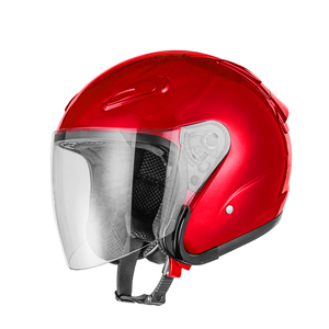 バイクヘルメット SG規格適合 PSCマーク付 Mサイズ エアロフォルムジェットヘルメット レッド バイク ヘルメット レディース ユニセックス