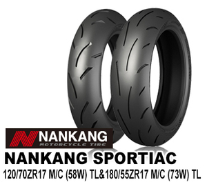 ナンカン スポーティアック WF-2 120/70ZR17(58W)TL&180/55ZR17(73W)TL NANKANG SPORTIAC バイク用タイヤ前後セット バイクパーツセンター