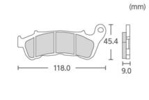 ホンダ フロントブレーキパッド フォルツァX/Z MF08 MF10 フェイズMF11等 バイクパーツセンター_画像3