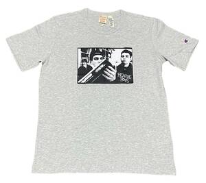 【新品】Champion チャンピオン x Beastie Boys ビースティボーイズクルーネックTシャツ(219282) Lサイズ グレー