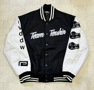 [ новый товар ]reversalli балка обезьяна ×.. река небо сердце [TEAM TENSHIN VARSITY JACKET T700] жакет куртка L размер черный × белый 