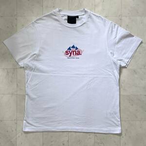 【美品】SYNA WORLD シナワールド【Evian Tee】エビアンTシャツ Lサイズ　ホワイト