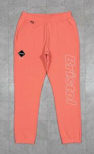 【極美品】F.C.R.B. エフシーアールビー【EMBLEM SWEAT PANTS FCRB-192112】エンブレム スウェットパンツ Lサイズ オレンジ