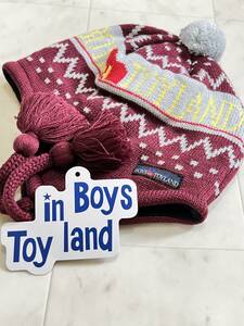 【新品】Boys In Toy Land ボーイズ イン トイ ランド【BIT-23FW-604 CITY LOGO KNIT FLEECE BEANIE】シティロゴ ビーニー ボルドー
