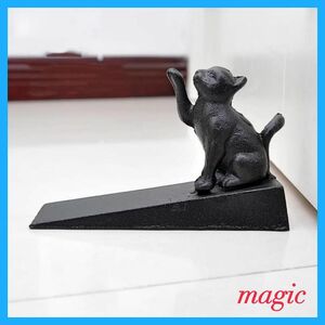 ドアストッパー アンティーク 猫 ネコ ねこ ドアストッパー インテリア 室内 おしゃれ 鋳物 新品 未使用 重厚感 レトロ