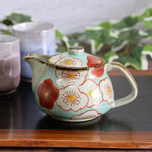  free shipping Kutani pot small teapot plum writing / ceramics high class brand tableware stylish beautiful goods new goods unused made in Japan prompt decision 