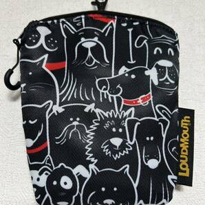 【新品/送料無料】LOUDMOUTH ラウドマウス ボールケース ボールポーチ ミニポーチ MuttsCollarsBlack