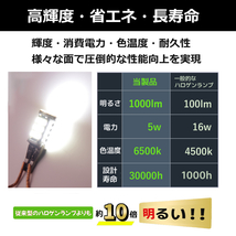 LED バックランプ レクサス GSハイブリッド[H18.3～ GWS191]対応 T10/T15/T16 2個 ライト 白色_画像4