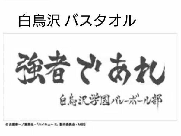 ハイキュー 横断幕 バスタオル 白鳥沢「強者であれ」