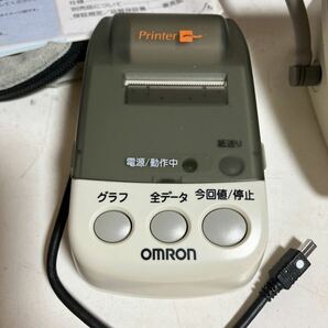 【中古】オムロン デジタル自動血圧計 HEM-759P ファジィ プリンタ付き まとめて OMRON 血圧計 健康用品 通電のみ確認済の画像4