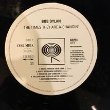 BOB DYLAN / Times They Are A Changin 180g LP ボブディラン_画像4