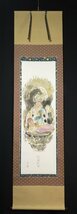 ◆◇掛軸 小林五浪 「観音」 共箱 半切立 物故作家掛軸 hanging scroll◇◆年中掛け 仏事掛け JY927_画像2