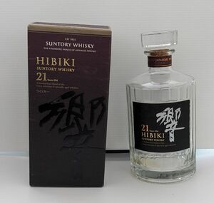 響 21年 箱付 未洗浄 空瓶 キズ汚れ無し SUNTORYウイスキー HIBIKI