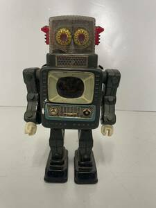 D05009 Alps Television Space man tin plate robot that time thing Showa Retro toy Junk 