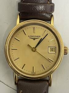 D05062 LONGINES ロンジン ゴールド L4.136.2 クォーツ レディース 腕時計 