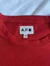 APC カーハート アーペーセー CARHARTT ポケット Tシャツ サイズXS 赤／レッド コラボ 限定 _画像2