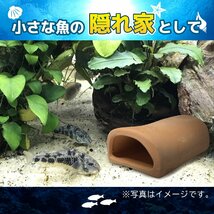 産卵 筒 4個 セット シェルター 熱帯魚 アクアリウム 隠れ家 土管 洞窟 水槽 装飾 飾り カマボコ 魚 稚魚 プレコ ザリガニ エビ 1-_画像3