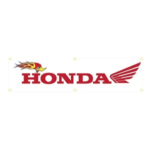 本田 ホンダ HONDA 2 旗 フラッグ ガレージ装飾 のれん 6箇所輪止め タペストリー 45cm×180cm