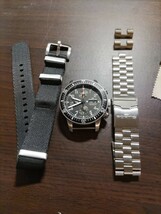 フォルティス 時計 FORTIS オフィシャル コスモノート　クロノグラフ　美品　純正ステンレスベルト　NATOベルト　ガラスコーティングキズ無_画像6