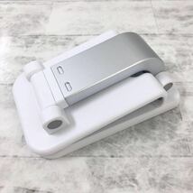 【新品】スマホスタンド (ホワイト) 卓上 スマートフォンホルダー 折り畳み式 滑り止め スマホ 高さ/角度調整 縦置き コンパクト_画像6