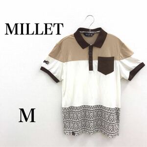 【新品】ミレー　MILLET 半袖ポロシャツ　95（サイズM）　茶色系 トップス アウトドア スポーツ
