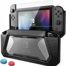 【 新品未使用 】 Nintendo Switch ニンテンドースイッチ　カバー　ガラスフィルム　傷防止　親指キャップ付き_画像1