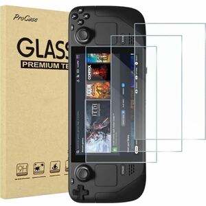 【新品】ProCase 「3枚」Steam Deck ゲーム機 7 インチ 画面保護フィルム 耐衝撃 超薄型 気泡防止 指紋防止 3Dラウンドエッジ加工 