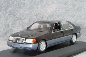 ● 1/43 メルセデス ベンツ 〓 600 SEL ( W140 ) / 1982年 ブラック メタリック 〓 Mercedes Benz MINICHAMPS