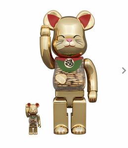 BE@RBRICK 招き猫 小判 開運 金メッキ 100％ & 400％ 