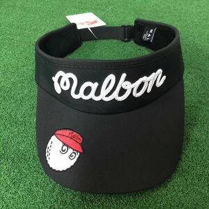 新品 春夏用 ゴルフ　ゴルフ メンズ　サンバイザー 刺繍 ハット 帽子 男女兼用　フリーサイズ 調節可　 マルボン　Malbon ブラック gff014