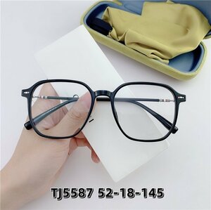 送料無料　フレーム　金属　眼鏡　メガネフレーム　フルリム　度数なし　TR+金属　レンズ交換可能　男女兼用　色豊富　zh160