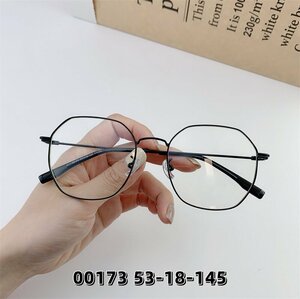 送料無料　眼鏡　メガネフレーム　フルリム　フレーム　金属　度数なし　合金製　レンズ交換可能　男女兼用　色豊富　zh169