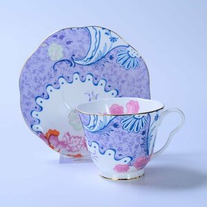 美品　コーヒーカップ＆ソーサー　花柄　アフターヌーンティー　ギフト　pc67