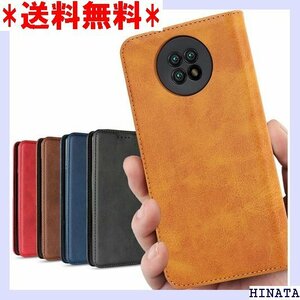 Xiaomi Redmi Note 9t ケース 手帳 プル スタンド機能 落ち着いた色 レトロ ライトブラウン 261