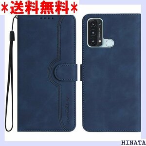 Gedurya OPPO Reno5 A ケース 手帳 no5 A スマホケース 携帯カバー 財布型 - ブルー 1083