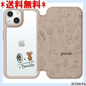 Premium Style iPhone 13用 ガラ ース トムとジェリー/モカ PG-WGF21K02TAJ 511