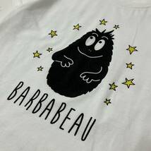 BARBAPAPA バーバーパパ 大きめ バーバーパパ 星柄 プリント リブ クルーネック 半袖 Tシャツ ホワイト LL_画像5