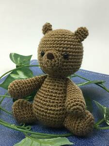 Art hand Auction Handmade Amigurumi Object Bear Brown B119, Handmade items, interior, miscellaneous goods, ornament, object