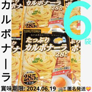 ◆Hachi◆ハチ食品 たっぷり カルボナーラ 285g×６袋 パスタソース 濃厚な味わいの卵とチーズのコク♪