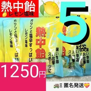 ●熱中飴●レモン塩味 100g×5袋 井関食品 酸っぱい 沖縄の塩 おいしい 個包装 ◎熱中飴レモン塩味◎夏バテはもちろん