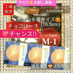 ●チョコけーき ６号(大きいサイズ) １個 ◎そふとけーき ３枚 工場直売 アウトレット スイーツ☆愛いっぱい 大阪前田製菓