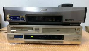 Panasonic パナソニック NV-BX25 ビデオカセットレコーダー／SONY ソニー WV-D9000 ビデオデッキ 通電確認 テープ取り出せない ジャンク