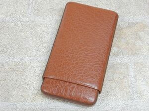 良品! Ducas Paris/デュカス レザー シガーケース 【7611y1】