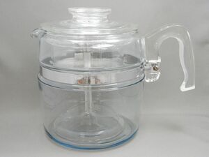 PYREX/ Old Pyrex percolator 6 cup coffee maker heat-resisting glass [7973y1]